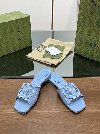 Gucci Blue Slippers