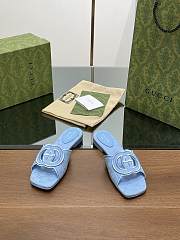 Gucci Blue Slippers - 4