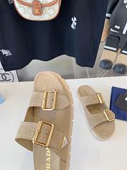 Prada Suede Mules With Straps - 5