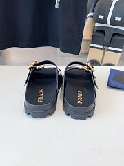 Prada Black Leather Mules With Straps - 5