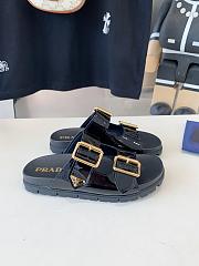 Prada Black Leather Mules With Straps - 3