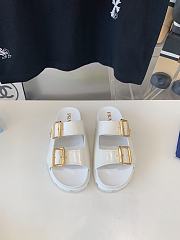 Prada White Leather Mules With Straps - 1