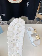 Prada White Leather Mules With Straps - 5