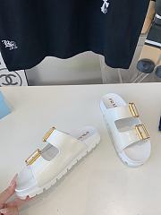 Prada White Leather Mules With Straps - 2