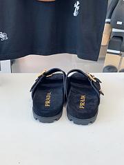 Prada Black Suede Mules With Straps - 3