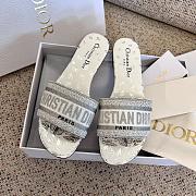 Dior Dway Silver Butterflies Patterns Slippers - 1