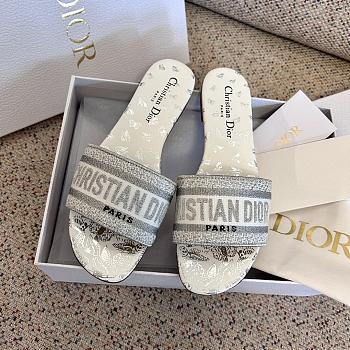 Dior Dway Silver Butterflies Patterns Slippers