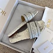 Dior Dway Silver Butterflies Patterns Slippers - 5