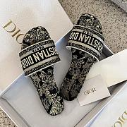 Dior Black Dway Butterflies Patterns Slippers - 5