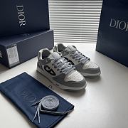 Dior B57 Low-Top Sneaker Dior Gray and White Smooth Calfskin  - 1