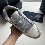 Dior B57 Low-Top Sneaker Dior Gray and White Smooth Calfskin  - 3