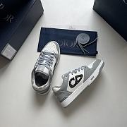 Dior B57 Low-Top Sneaker Dior Gray and White Smooth Calfskin  - 5