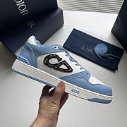 Dior B57 Low-Top Sneaker Light Blue and White Smooth Calfskin  - 2