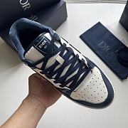 Dior B57 Low-Top Sneaker Navy Blue and White Smooth Calfskin - 2