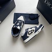 Dior B57 Low-Top Sneaker Navy Blue and White Smooth Calfskin - 3