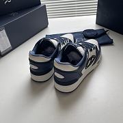 Dior B57 Low-Top Sneaker Navy Blue and White Smooth Calfskin - 5