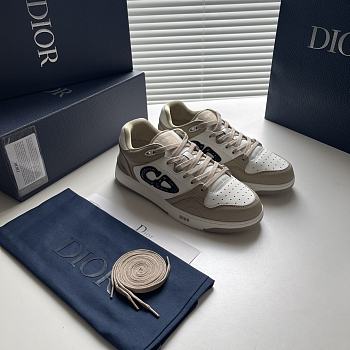 Dior B57 Low-Top Sneaker Beige and White Smooth Calfskin