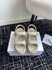 Dior Dioract Beige Lambskin High Sandals  - 1