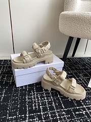 Dior Dioract Beige Lambskin High Sandals  - 5