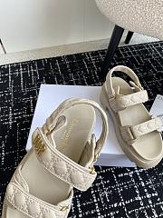 Dior Dioract Beige Lambskin High Sandals  - 3