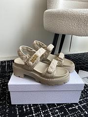 Dior Dioract Beige Lambskin High Sandals  - 2