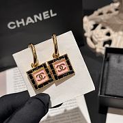 Chanel Pink Square Earrings - 1