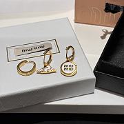 Miu Miu Round White Earrings - 3