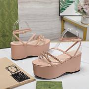 Gucci Pink High Sandals  - 5