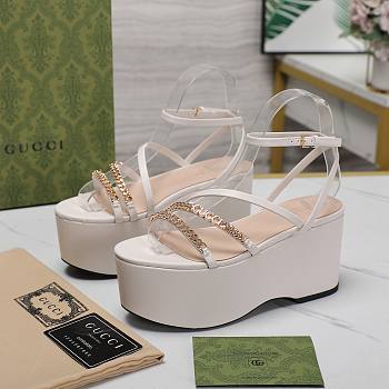 Gucci White High Sandals