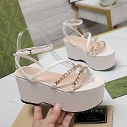 Gucci White High Sandals - 5