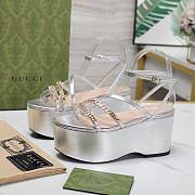 Gucci Silver High Sandals - 1