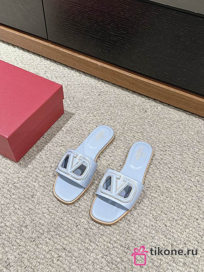 Valentino Blue Slippers - 1