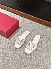 Valentino White Slippers - 1