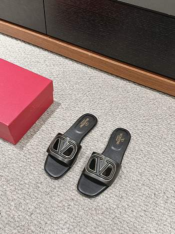 Valentino Black Slippers