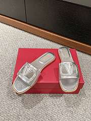 Valentino Silver Slippers - 5