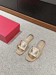 Valentino Gold Slippers - 1