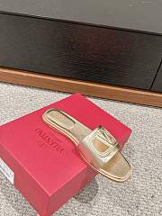 Valentino Gold Slippers - 2