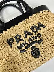 Prada Mini Tote Bag In Tan/ Black - 21x16x10cm - 5