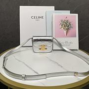 Celine Mini Triomphe Silver Handbag - 11×4×8cm - 1