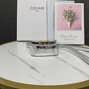 Celine Mini Triomphe Silver Handbag - 11×4×8cm - 4