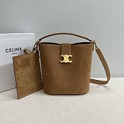 Celine Medium Louise Bag In Suede Calfskin Pecan - 24x25x16cm - 1