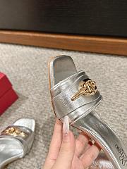 Valentino Garavani Silver Mules - 4