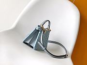 Fendi Blue Raffia Peekaboo ISeeU Mini Bag - 20x11x15.5cm - 5