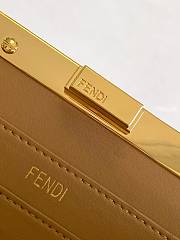 Fendi Natural Raffia Peekaboo ISeeU Medium Bag - 27x11x21cm - 3