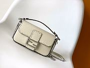 Fendi Baguette Cream Selleria Bag - 19.5x4.5x13cm - 1