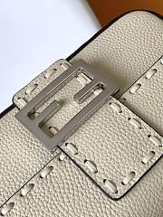 Fendi Baguette Cream Selleria Bag - 19.5x4.5x13cm - 4