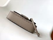 Fendi Baguette Grey Selleria Bag - 19.5x4.5x13cm - 5