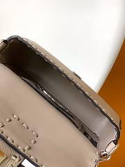 Fendi Baguette Grey Selleria Bag - 19.5x4.5x13cm - 4