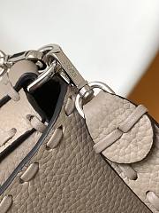 Fendi Baguette Grey Selleria Bag - 19.5x4.5x13cm - 3