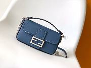 Fendi Baguette Navy Selleria Bag - 19.5x4.5x13cm - 1